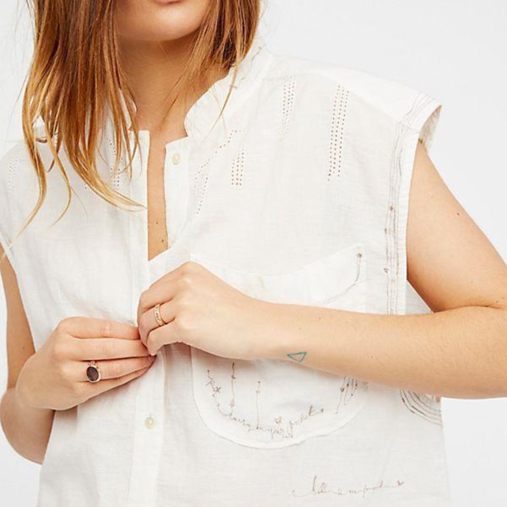 NWT Free People Sweet as Honey Sleeveless Tunic